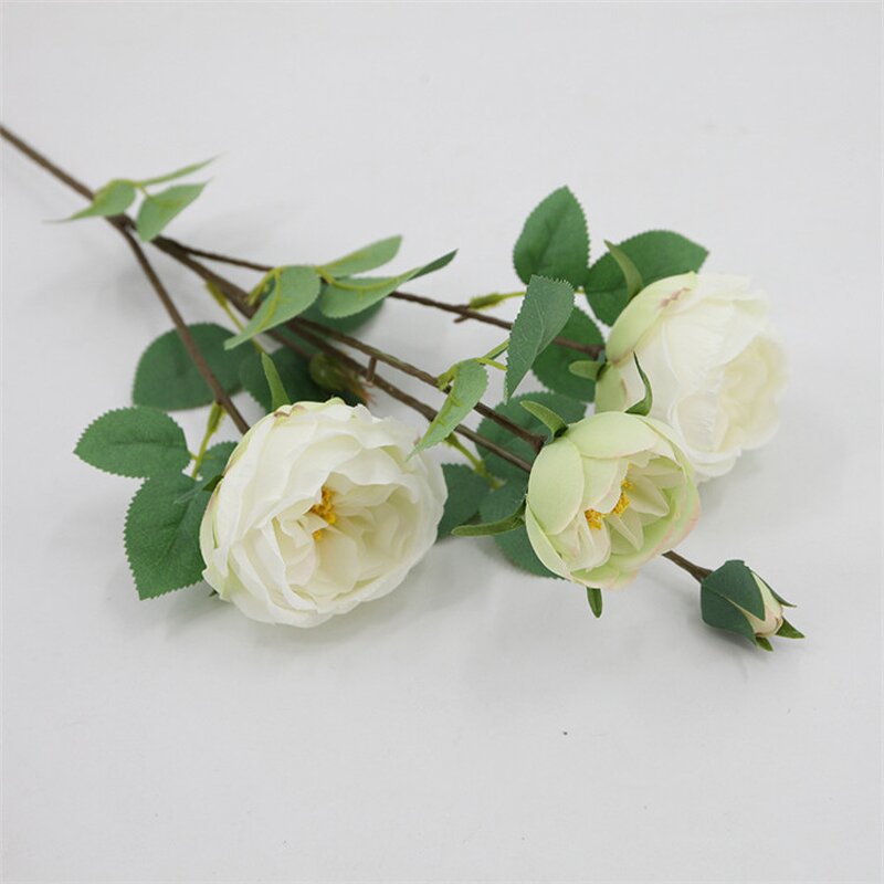 Artificial Rose Flower Manufacturer - OEM Single Stem Green Leaves for Wedding New Year