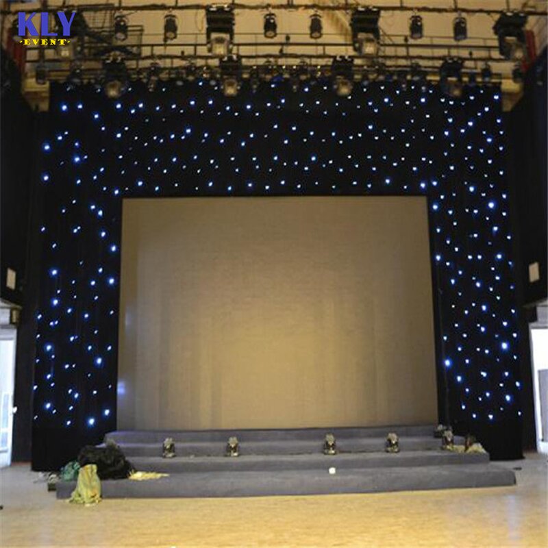 White LED Star Curtain Factory - OEM Elegant with Durable Fabric for Weddings Event