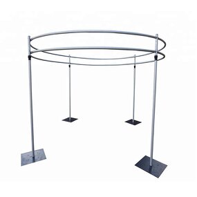 Double Round Top Stand Factory - OEM Adjustable Curtain Frame for Wedding Decoration Backdrop