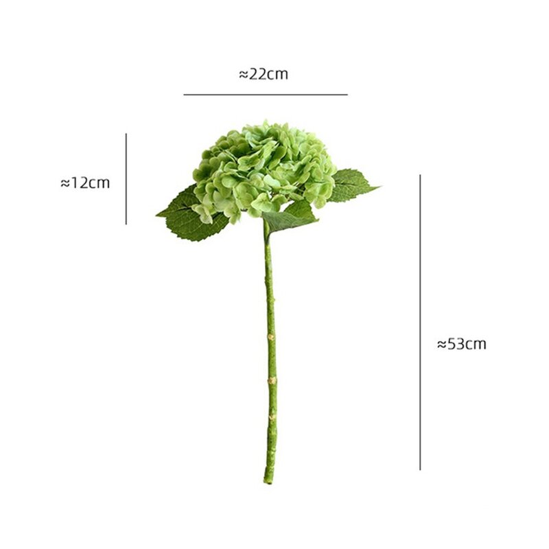 Artificial Hydrangea Flower Factory - OEM Plastic Silk White Real Touch Single Stem