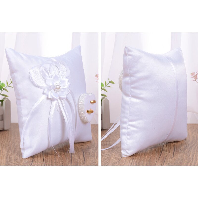 Wedding Ring Pillow Factory - OEM Wholesale Western-Style White Flower Square Camellia