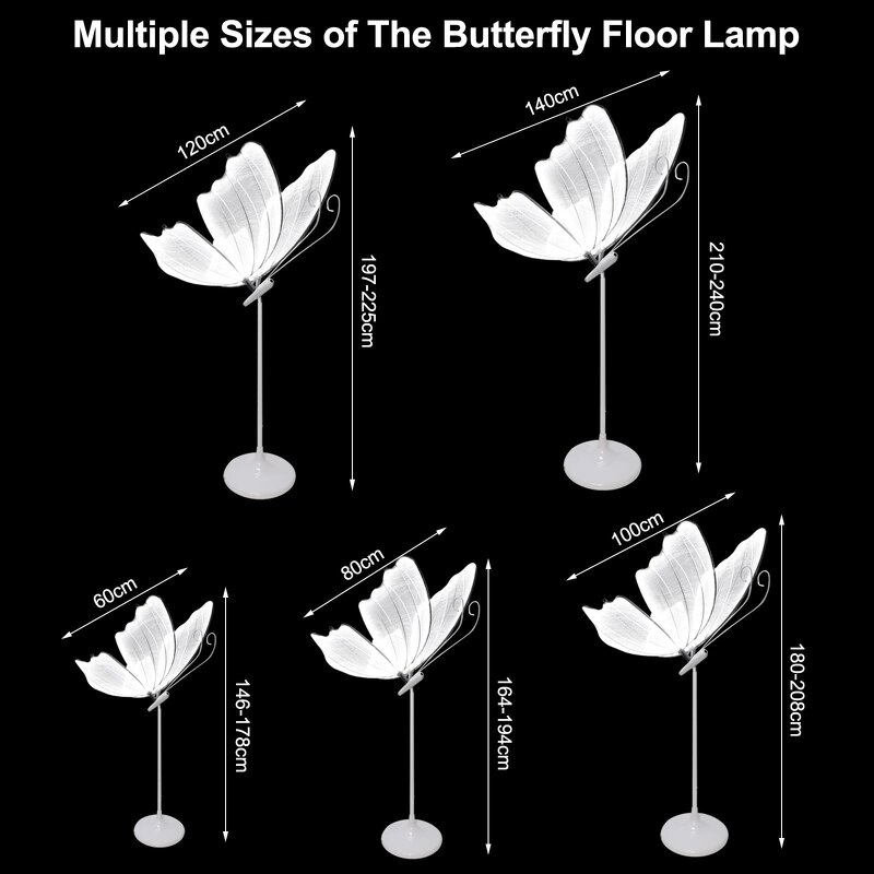 LED Butterfly Hanging Light Factory - OEM Wedding Ceiling Large Wings Floor Lamp Ornament