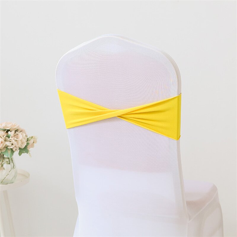 Chair Back Decoration Factory - OEM Hot Selling Gold Without Buckles Elastic Hoop Bows
