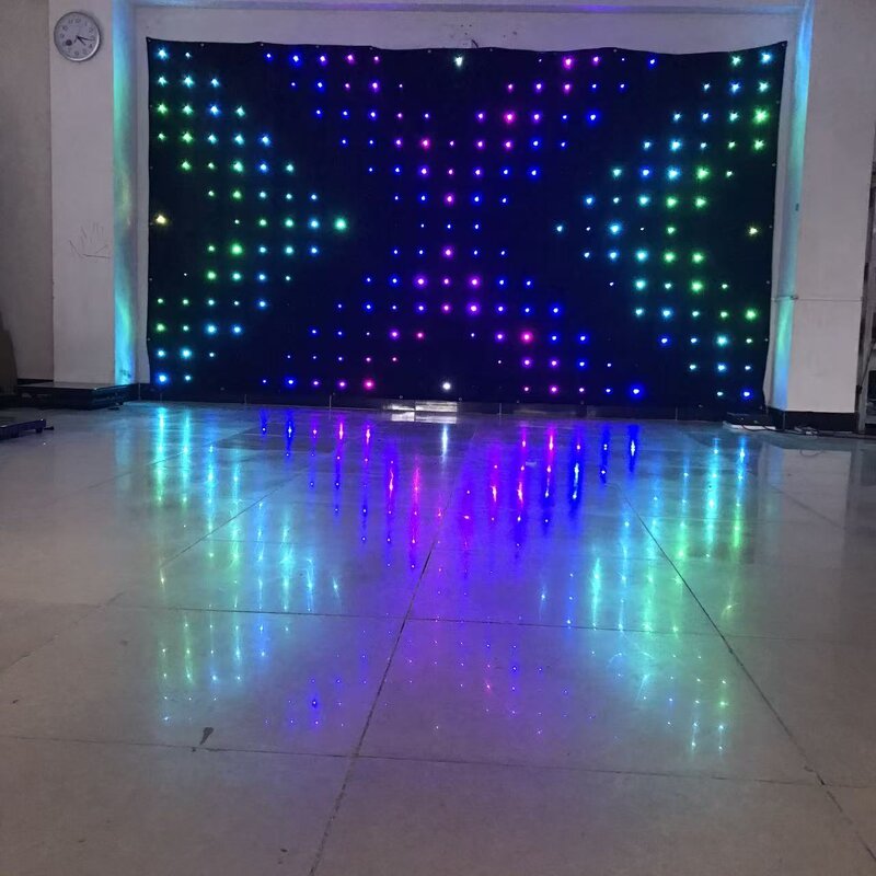 RGB LED Star Curtain Factory - OEM Colorful Programmable Backdrop for DJ Wedding Party