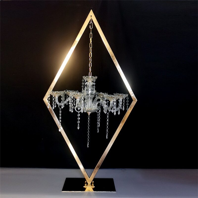 Wrought Iron Candle Holder Manufacturer - OEM Wholesale Luxury Gold Metal Crystal Stand