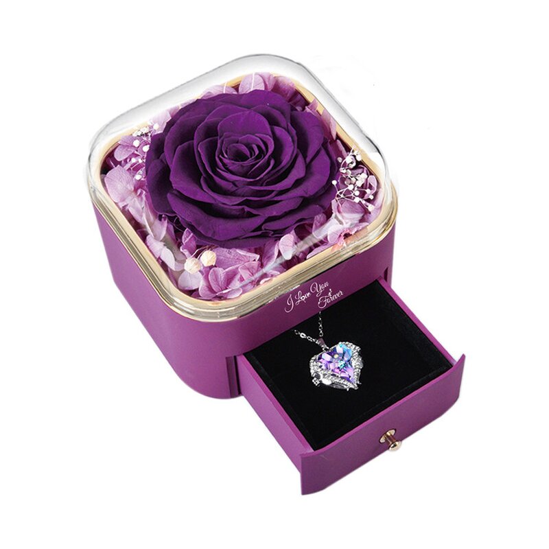 Preserved Rose Jewelry Box Manufacturer - OEM Wholesale Luxury Creative with Necklace Accessory