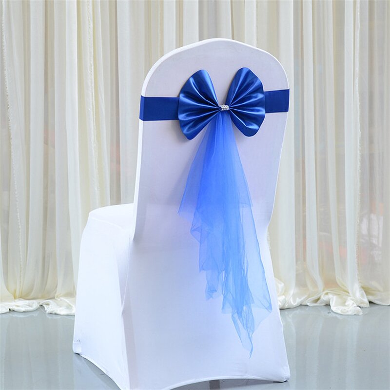 Chair Sashes Manufacturer - OEM Wedding Stretch Spandex Yarn Chiffon Bow Tie