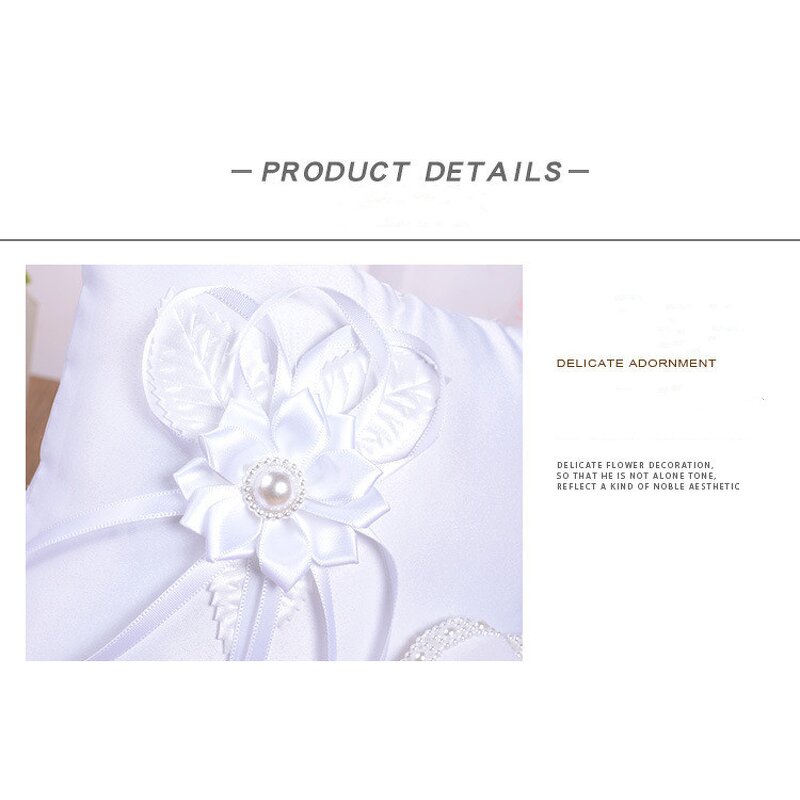 Wedding Ring Pillow Factory - OEM Wholesale Western-Style White Flower Square Camellia