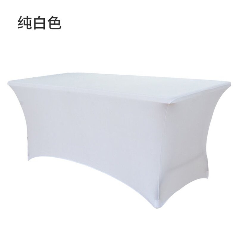 Rectangle Table Cover Factory - OEM Hight Quality Black Spandex Stretchable for Wedding