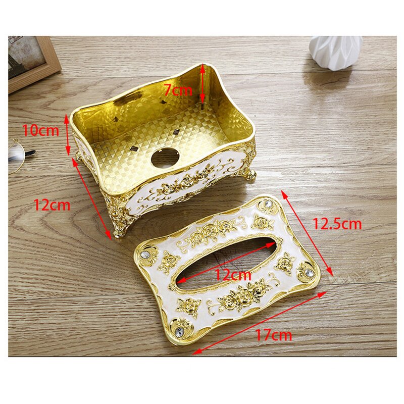Plastic Tissue Box Factory - OEM Luxury European Style Creative Napkin Paper Holder