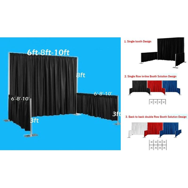 Pipe and Drape Stand Factory - OEM Adjustable Trade Show Booth for Exhibition Display