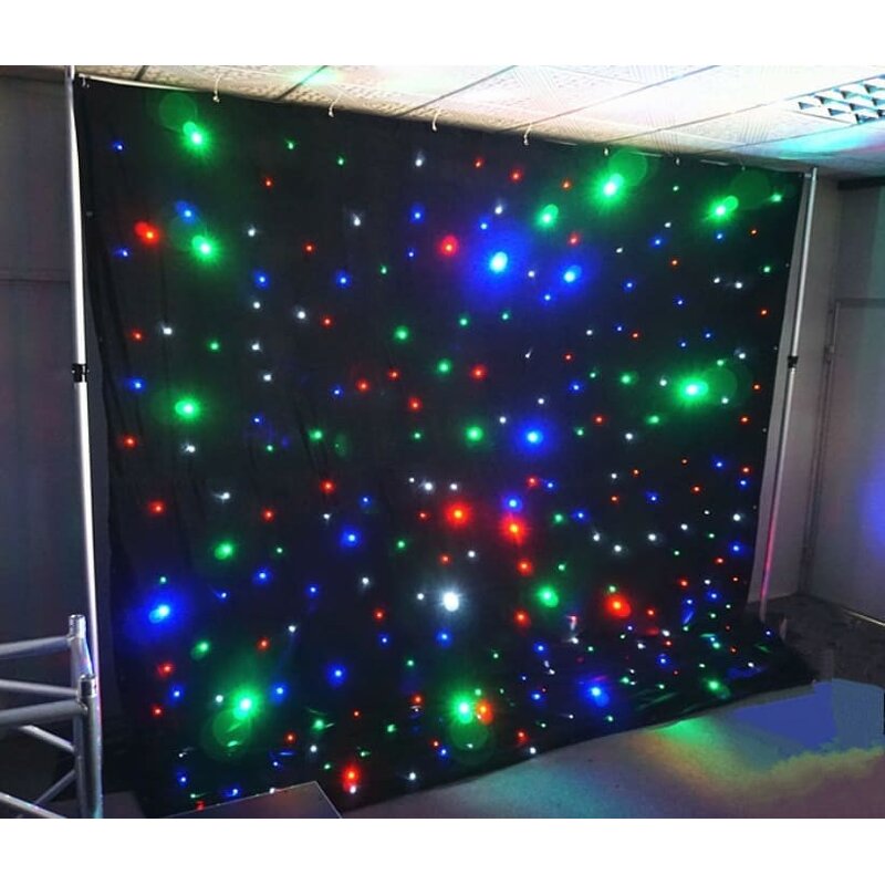 Elegant LED Star Curtain Factory - OEM with Rgb or Single Color for Wedding Stage Disco
