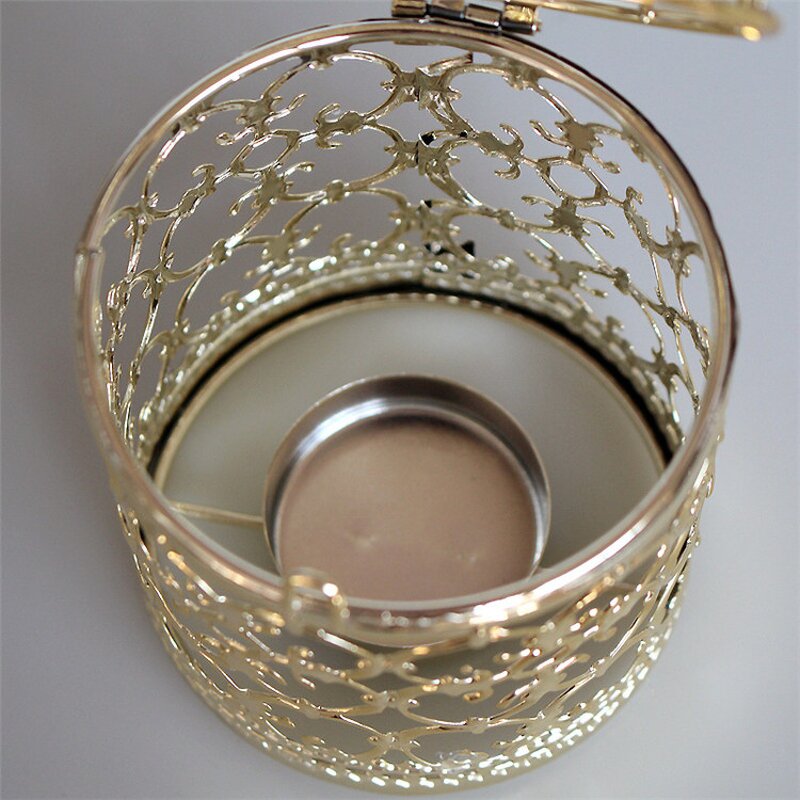 Birdcage Lantern Manufacturer - OEM European Modern Gold Metal Candlestick Tealight