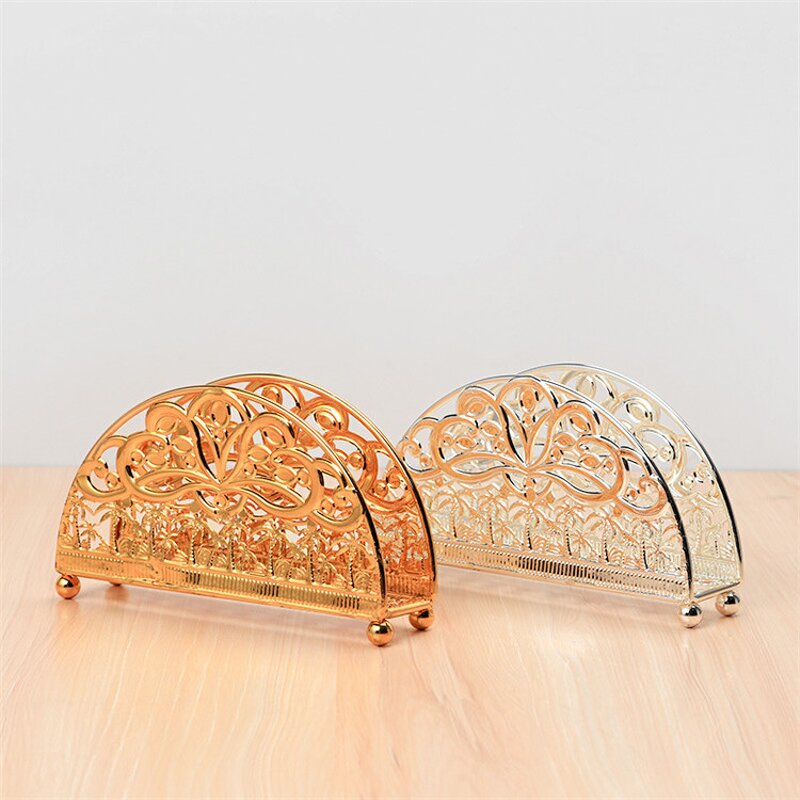 Tissue Paper Holder Factory - OEM Modern Luxury Golden Metal for Home Kitchen Table