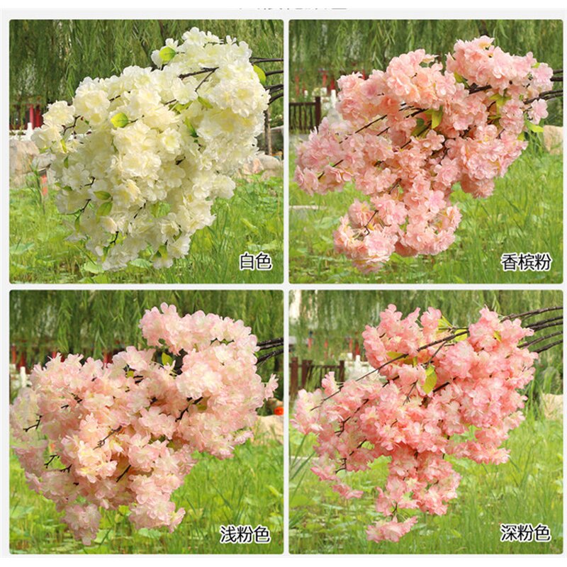 Silk Cherry Blossom Factory - OEM Cheap Wholesale Long Stem for Indoor Outdoor Decoration
