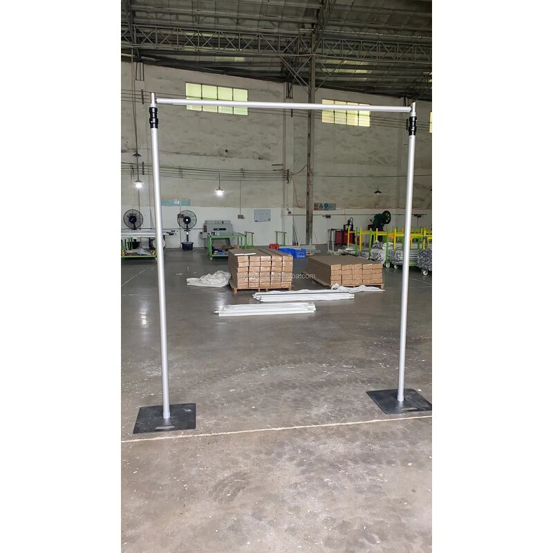 Three Section Pipe Stand Manufacturer - OEM Adjustable with Sturdy Base for Wedding Stage