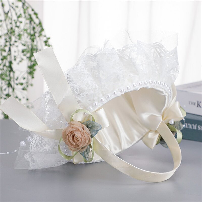 Flower Basket Factory - OEM Western Style White with Handle for Party Celebration Favors