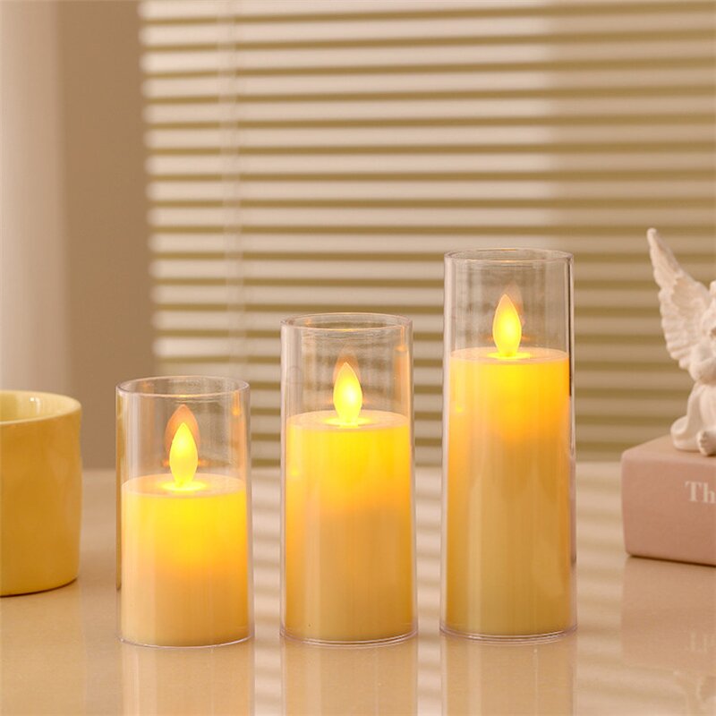 Ivory LED Candle Manufacturer - OEM Flameless Plastic Electronic Battery Control Flickering