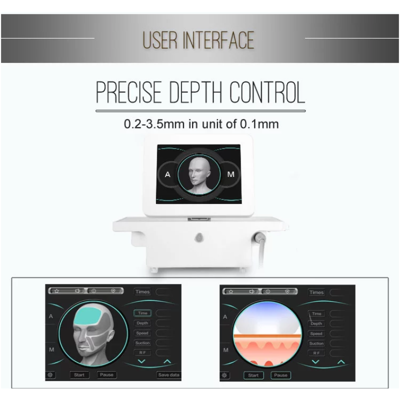 Gold micro needles rf facial rejuvenation and acne nasolabial fold radio frequency machine