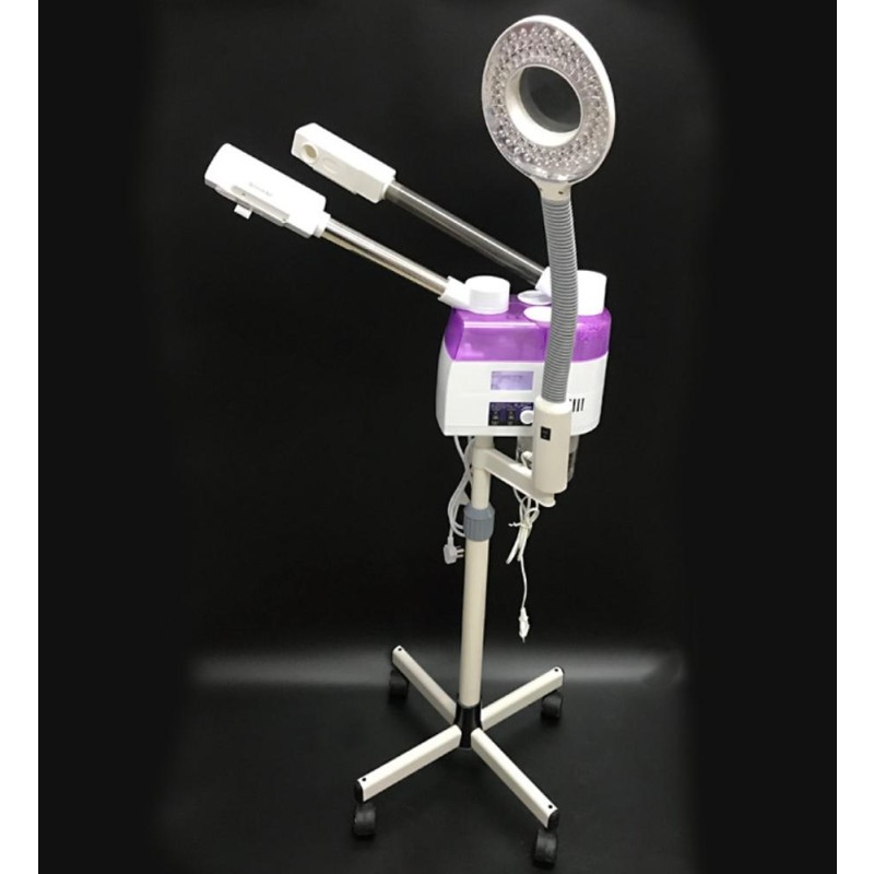 Face Steaming Device 2 in 1 Nano Ionic Hot Professional Spa Luxury Stand Ozone Steam Manual Facial Machine Steamer