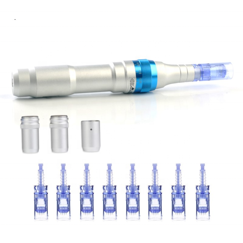 Wireless Electric Derma Pen Professional Micro Needle Dermapen Dr Pen Ultima A6 with 2 Rechargeable Batteries for Skin Care