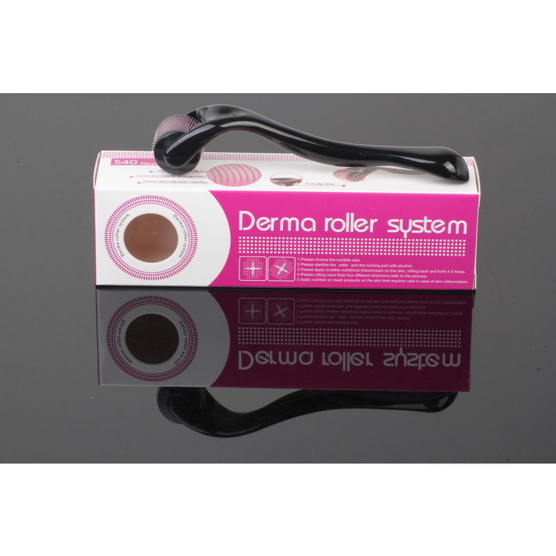 Derma Roller System 540 Needles 0.5mm Titanium Dermaroller for Beard Growth Microneedle Rollers Skin Rejuvenation Acne Treatment