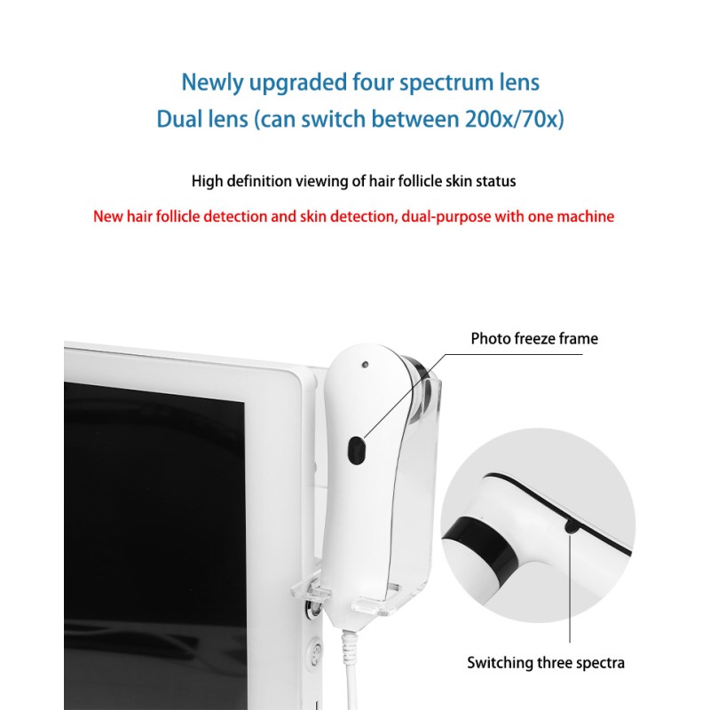 High Definition Skin Scalp Analyzer Facial Care Device Skin Scanner Hair Growth Follicle Detection Device