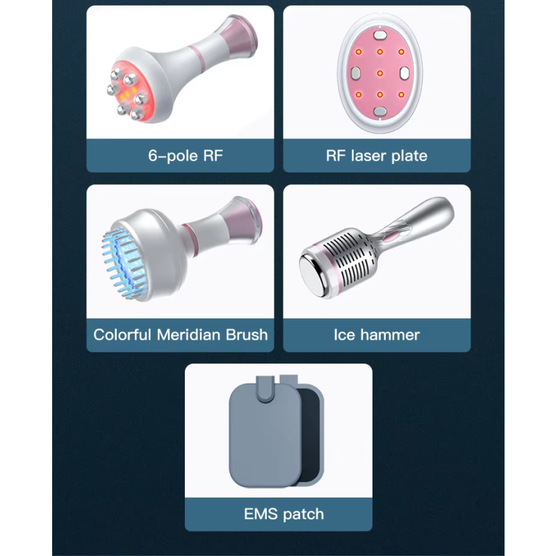 2025 Hot 9 in 1 Multifunction 80k Fat Burning Body Slim Massage EMS Stimulation RF Cellulite Removal Machine for Home Salon Use