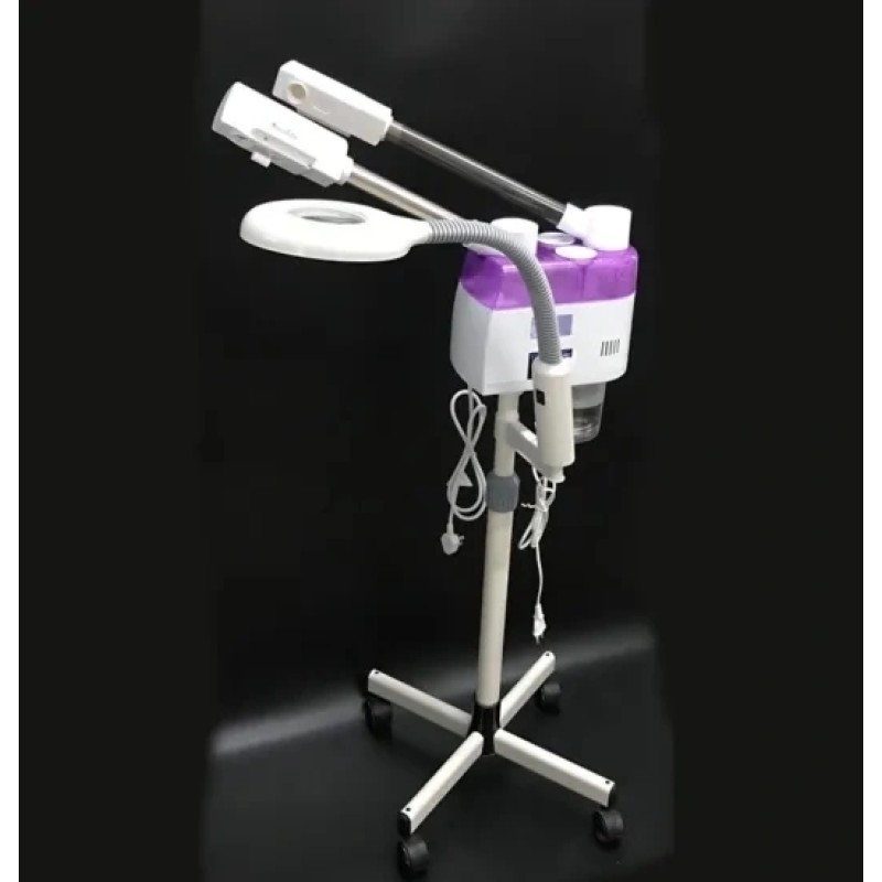 Beauty Equipment Professional 2 in 1 Facial Steamer With Magnifying Lamp