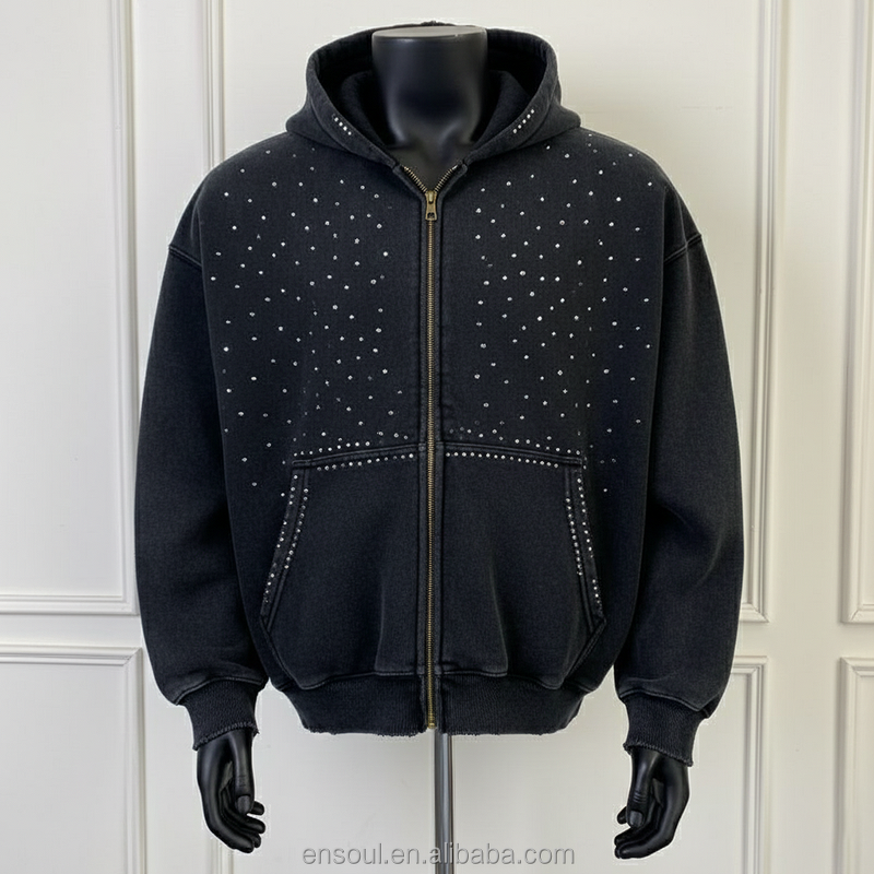 Unisex Zip Hoodie Manufacturer - Custom Printing & Rhinestone