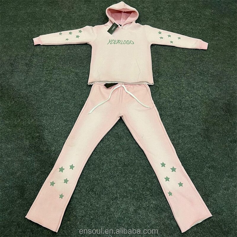 Men's Tracksuit Manufacturer - Custom Raw Hem & Flared Set