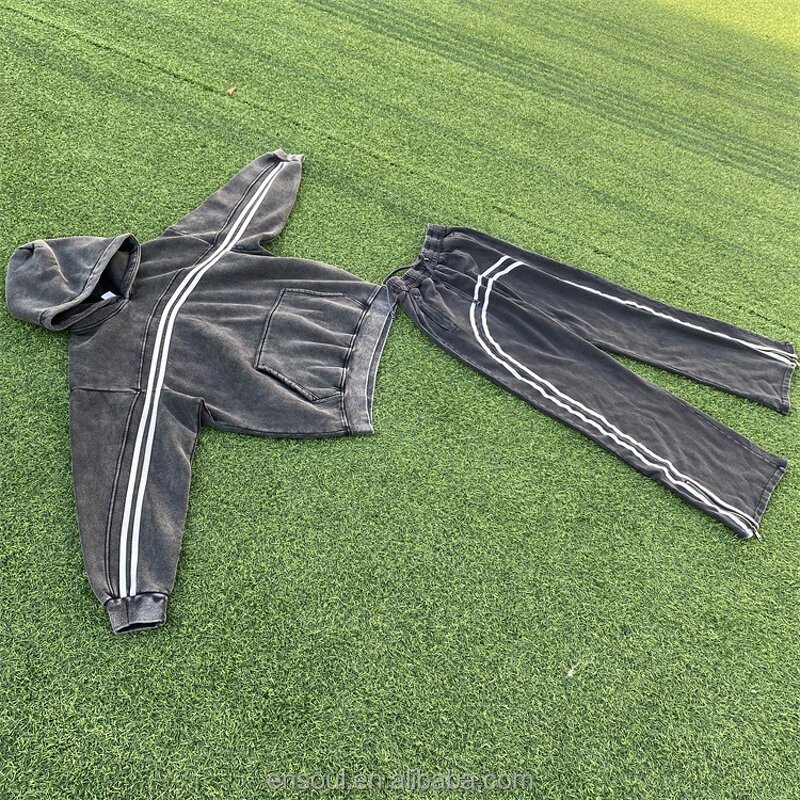 Men's Sweatsuit Manufacturer - Custom Stripe & Flared Set