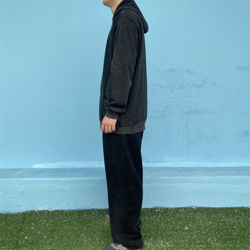 Unisex Tracksuit Manufacturer - Custom Acid Wash Sweatsuit Set