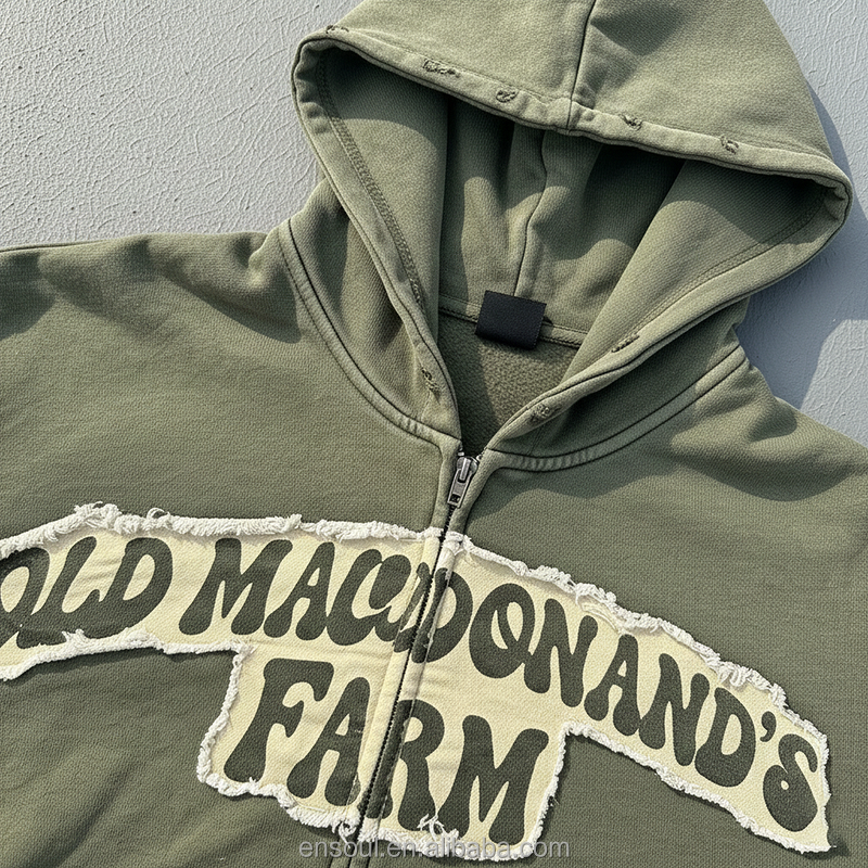 Men's Zipper Hoodie Manufacturer - Custom Patchwork & Casual Style