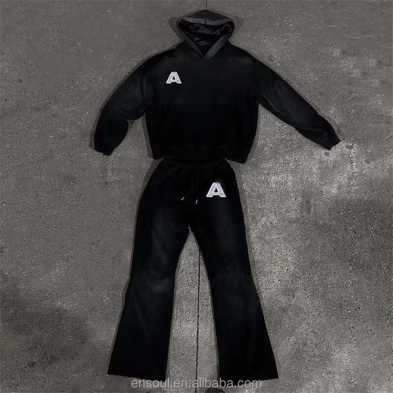 Men's Sweatsuit Manufacturer - Custom Embroidery & Flared Set