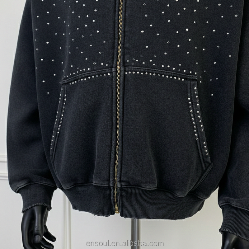 Unisex Zip Hoodie Manufacturer - Custom Printing & Rhinestone
