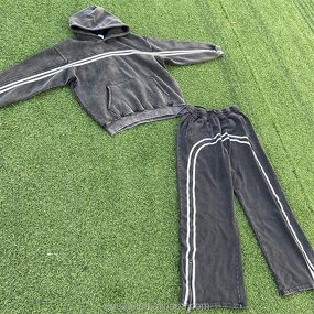 Men's Sweatsuit Manufacturer - Custom Stripe & Flared Set