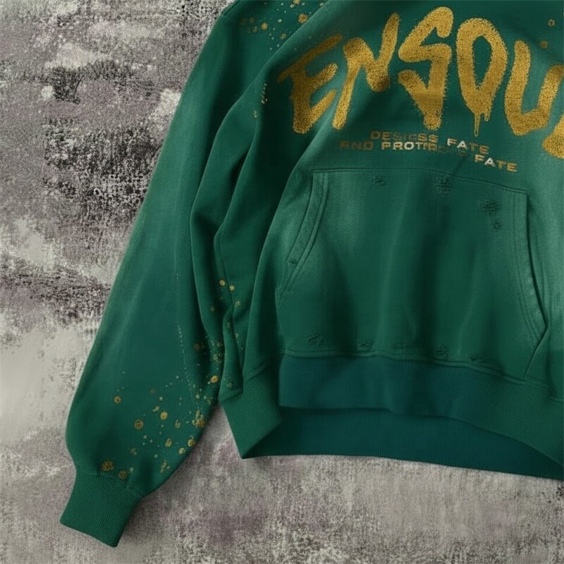 Men's Pullover Hoodie Factory - Custom Acid Wash & Streetwear