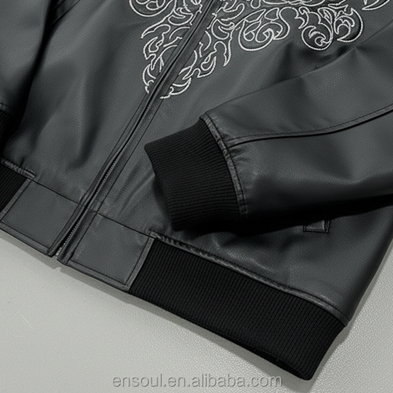 Men's Leather Jacket Manufacturer - Custom Embroidery & Windproof