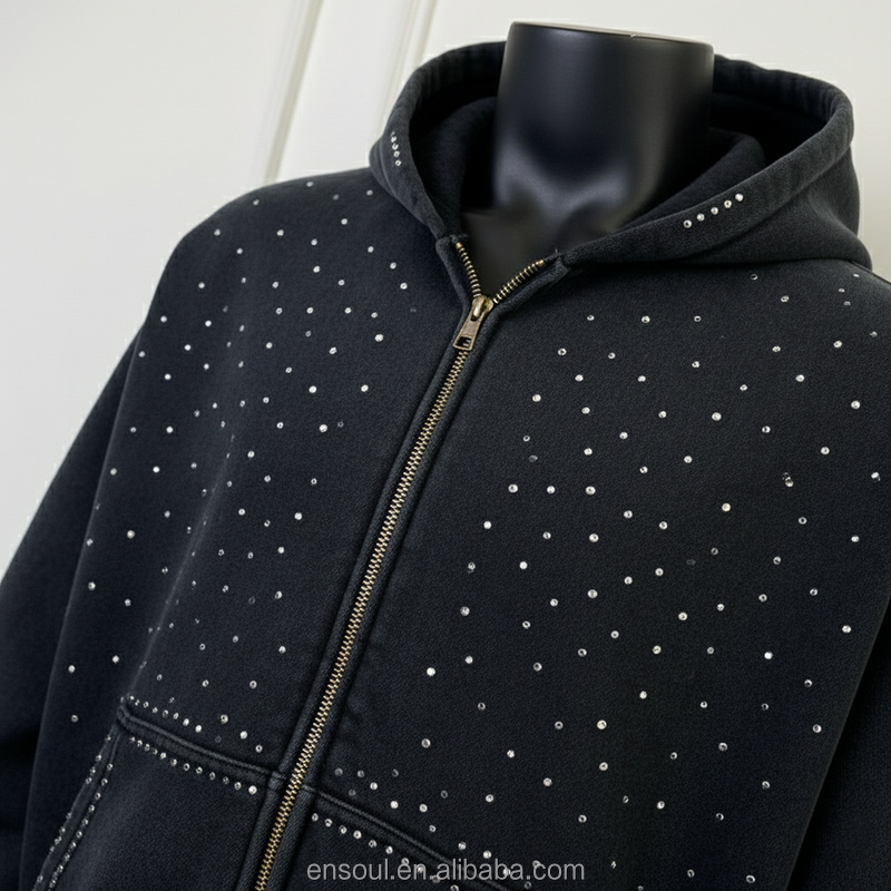 Unisex Zip Hoodie Manufacturer - Custom Printing & Rhinestone