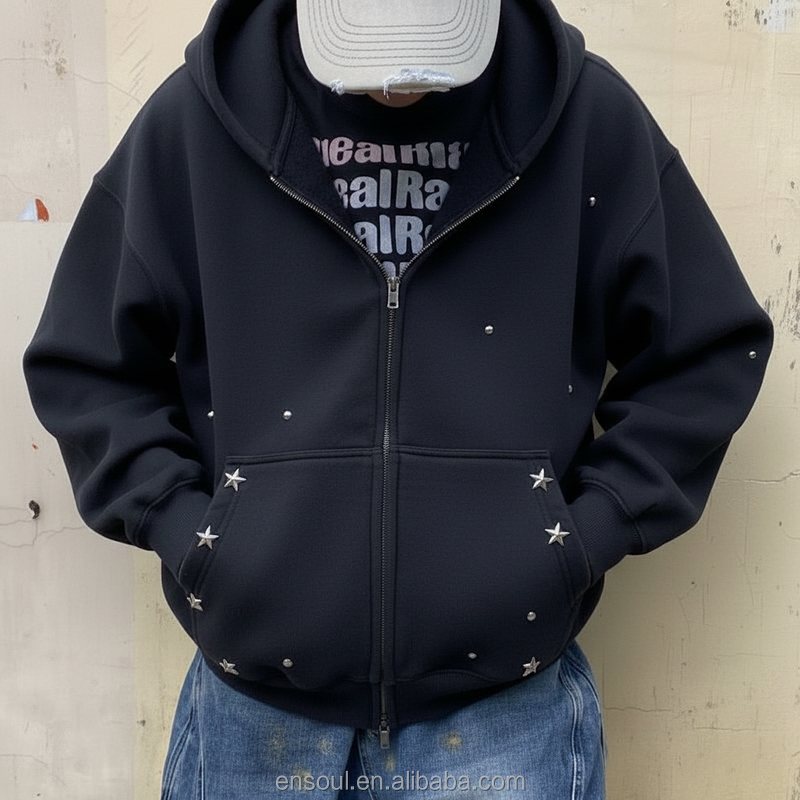 Zipper Hoodie Manufacturer - OEM Custom Embroidery & Metal Decor