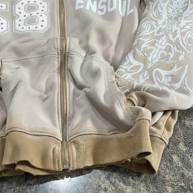 Zip Up Hoodie Manufacturer - Custom Cropped & Rhinestone Design