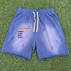 Unisex Sweat Shorts Manufacturer - Custom Heavy Cotton & Raw Hem