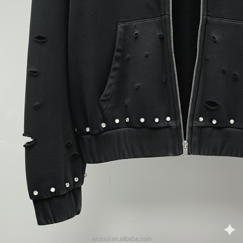 Men's Zipper Hoodie Manufacturer - Custom Printing & Patchwork