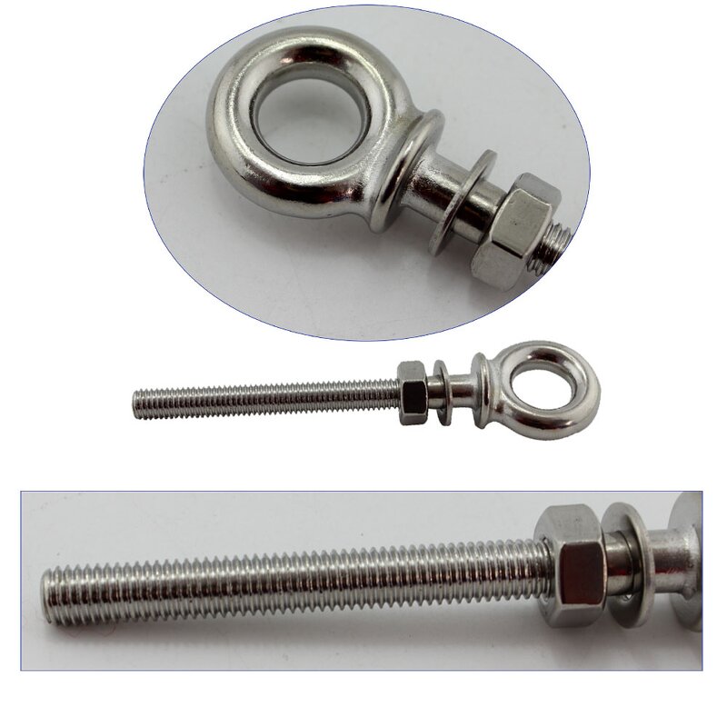 Long Eye Bolt Manufacturer - OEM Stainless Steel316 Fastener with Washer and Nut