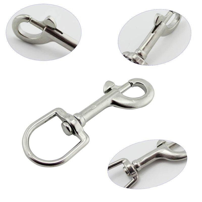 Carabiner Leash Hook Factory - OEM Stainless Steel Oval Ring Swivel Snap Hook