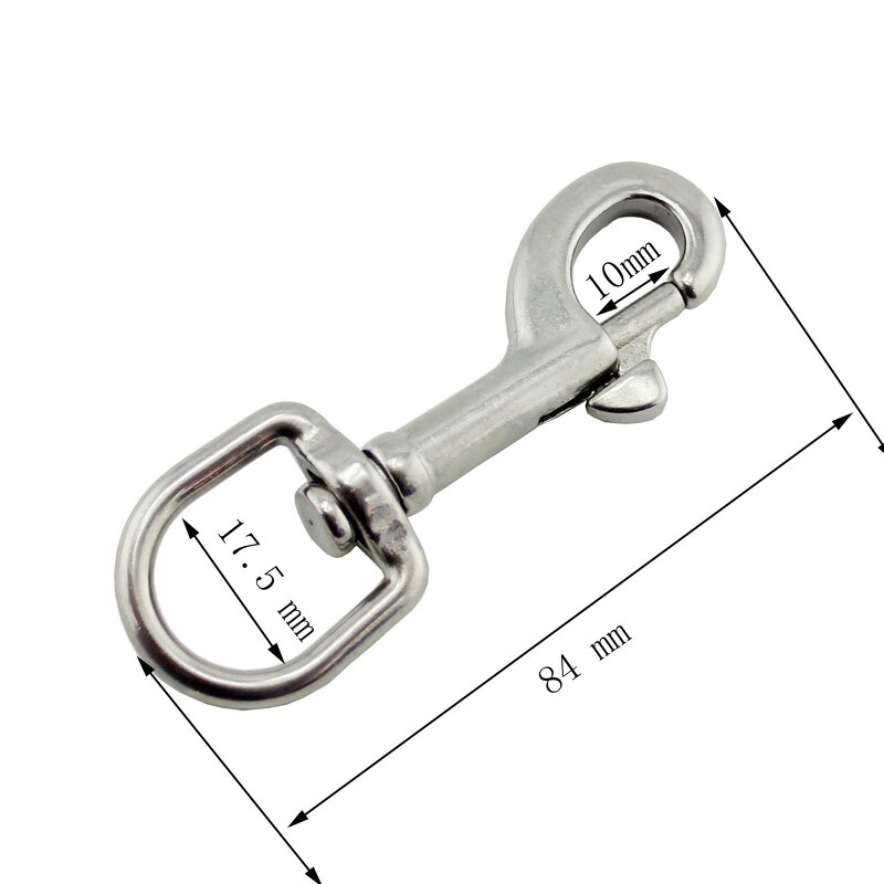 Carabiner Leash Hook Factory - OEM Stainless Steel Oval Ring Swivel Snap Hook