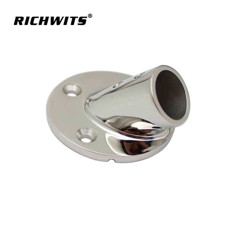 Deck Hardware Flange Factory - OEM Factory Direct Supply Stainless Steel 45 Degree Round