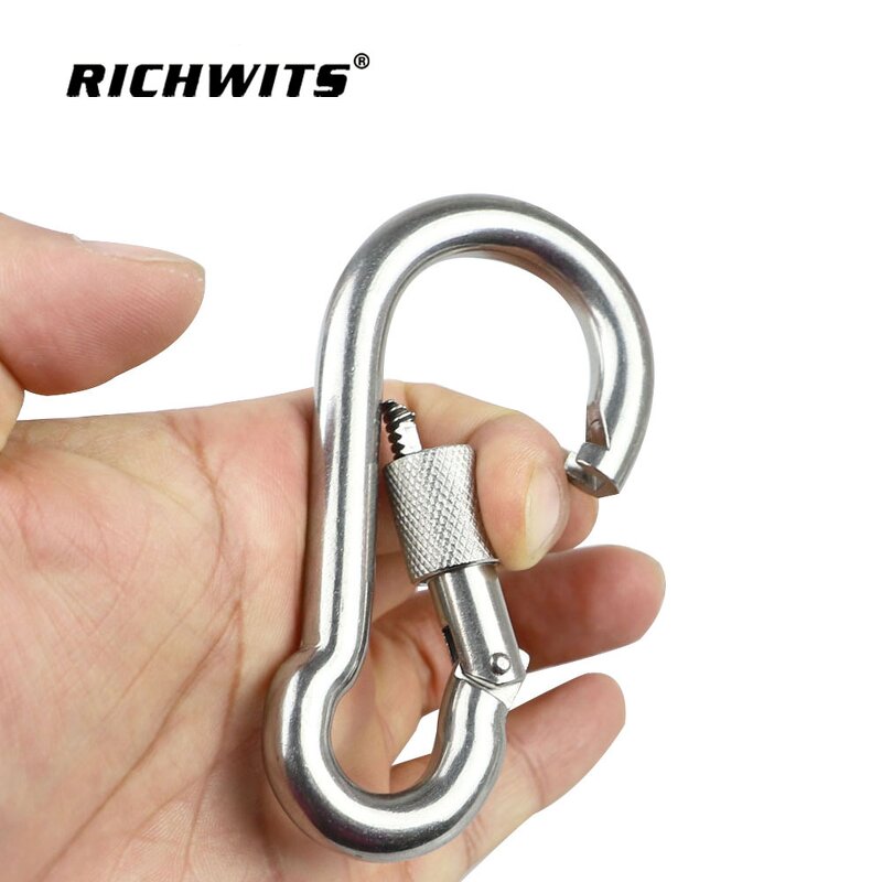 Locking Carabiner Manufacturer - OEM Heavy Duty Hammock Stainless Steel Carabiner Hook