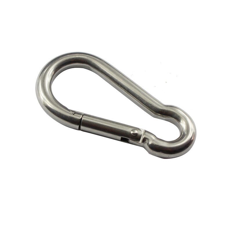 Carabiner Hook Factory - OEM 8x80mm Stainless Steel 316 Swivel Snap Hook